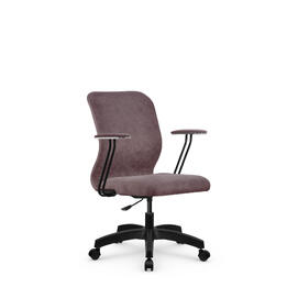 Кресло компьютерное SU-Mr-4/подл.079/осн.005 ткань-велюр, розовый