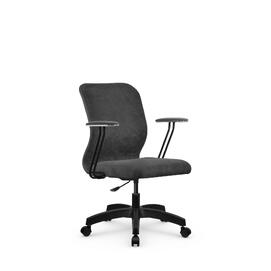 Кресло компьютерное SU-Mr-4/подл.079/осн.005 ткань-велюр, серый
