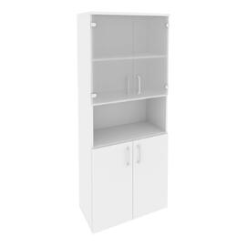 Офисная мебель Onix Шкаф высокий широкий O.ST-1.4 Белый бриллиант 800x420x1977