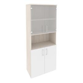 Офисная мебель Onix Шкаф высокий широкий O.ST-1.4 Денвер светлый/Белый бриллиант 800x420x1977