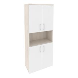 Офисная мебель Onix Шкаф высокий широкий O.ST-1.5 Денвер светлый/Белый бриллиант 800x420x1977