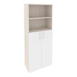 Офисная мебель Onix Шкаф высокий широкий O.ST-1.6 Денвер светлый/Белый бриллиант 800x420x1977