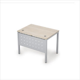 Офисная мебель Avance Стол прямолинейный с экраном металлическим (сечение 40х40) 6МК.007 Шамони светлый/Алюминий матовый 1000х700х750