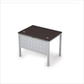 Офисная мебель Avance Стол прямолинейный с экраном металлическим (сечение 40х40) 6МК.007 Венге/Алюминий матовый 1000х700х750