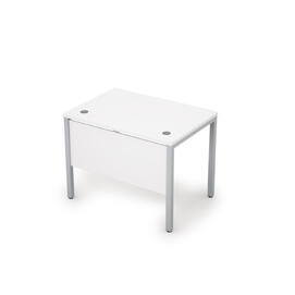 Офисная мебель Avance Стол прямолинейный с экраном ЛДСП (сечение 40х40) 6МД.007 Белый/Алюминий матовый 1000х700х750