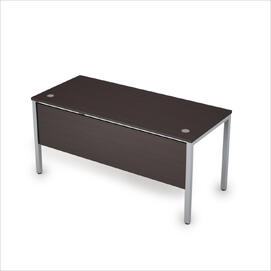 Офисная мебель Avance Стол прямолинейный с экраном ЛДСП (сечение 40х40) 6МД.004 Венге/Алюминий матовый 1600х700х750