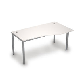 Офисная мебель Avance Стол криволинейный правый без экрана (сечение 40х40) 6М.021 Белый/Алюминий матовый 1600х900х750