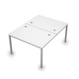 Офисная мебель Avance Бенч-система на два рабочих места (сечение 40х40) 6МБ.288 Белый/Алюминий матовый 1200х1635х750