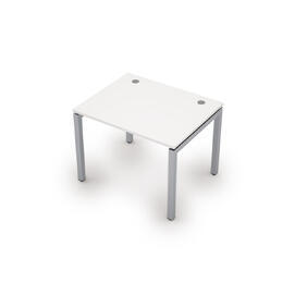 Офисная мебель Avance Стол прямолинейный (сечение 50х50) 6М.587 Белый/Алюминий матовый 1000х800х750