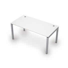 Офисная мебель Avance Стол прямолинейный (сечение 50х50) 6М.584 Белый/Алюминий матовый 1600х800х750