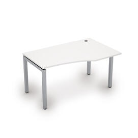 Офисная мебель Avance Стол криволинейный правый (сечение 50х50) 6М.523 Белый/Алюминий матовый 1400х900х750