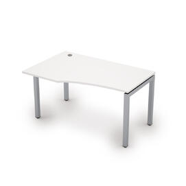 Офисная мебель Avance Стол криволинейный левый (сечение 50х50) 6М.522 Белый/Алюминий матовый 1400х900х750