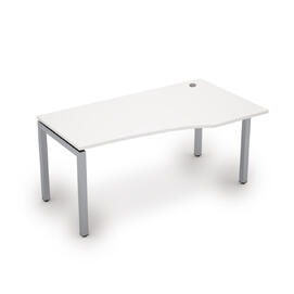Офисная мебель Avance Стол криволинейный правый (сечение 50х50) 6М.521 Белый/Алюминий матовый 1600х900х750