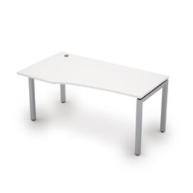 Офисная мебель Avance Стол криволинейный левый (сечение 50х50) 6М.520 Белый/Алюминий матовый 1600х900х750