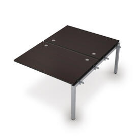 Офисная мебель Avance Средний модуль сдвоенной бенч-системы (сечение 50х50) 6МБС.5288 Венге/Алюминий матовый 1200х1635х750