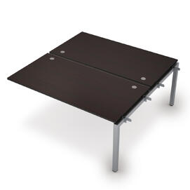 Офисная мебель Avance Средний модуль сдвоенной бенч-системы (сечение 50х50) 6МБС.5284 Венге/Алюминий матовый 1600х1635х750