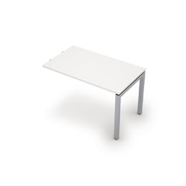 Офисная мебель Avance Приставной элемент (сечение 50х50) 6МПР.502 Белый/Алюминий матовый 1200х700х750