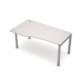 Офисная мебель Avance Стол криволинейный левый (сечение 60х30) 6М.622 Белый/Алюминий матовый 1400х900х750