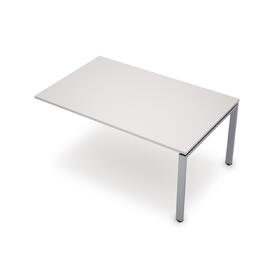 Офисная мебель Avance Бенч-системы для переговорных столов конечный модуль (сечение 60х30) 6МПК.603 Белый/Алюминий матовый 1400х1000х750