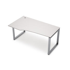 Офисная мебель Avance Стол криволинейный левый (сечение 60х30) 6М-О.622 Белый/Алюминий матовый 1400х900х750