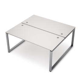 Офисная мебель Avance Бенч-система на два рабочих места (сечение 60х30) 6МБ-О.6267 Белый/Алюминий матовый 1000х1235х750