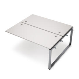 Офисная мебель Avance Средний модуль сдвоенной бенч-системы (сечение 60х30) 6МБС-О.6267 Белый/Алюминий матовый 1000х1235х750
