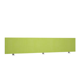 Офисная мебель Avance Барьер (ткань,фронтальный) 6БР.307.1 Микровелюр Kiwi (зеленый)/Алюминий матовый 1200х18х300