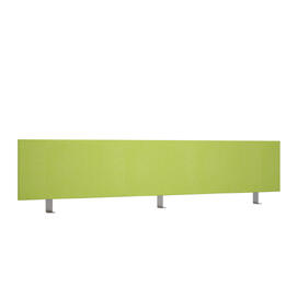 Офисная мебель Avance Барьер (ткань,фронтальный) 6БР.307.2 Микровелюр Kiwi (зеленый)/Алюминий матовый 1200х18х300