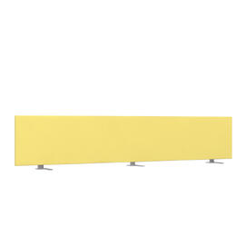 Офисная мебель Avance Барьер (ткань,фронтальный) 6БР.307.3 Микровелюр Lemon/Алюминий матовый 1200х18х300
