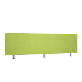 Офисная мебель Avance Барьер (ткань,фронтальный) 6БР.407.2 Микровелюр Kiwi (зеленый)/Алюминий матовый 1200х18х400