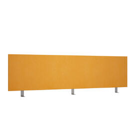 Офисная мебель Avance Барьер (ткань,фронтальный) 6БР.407.2 Микровелюр Orange/Алюминий матовый 1200х18х400