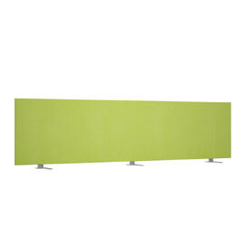 Офисная мебель Avance Барьер (ткань,фронтальный) 6БР.408.3 Микровелюр Kiwi (зеленый)/Алюминий матовый 1400х18х400