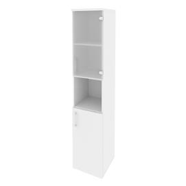 Офисная мебель Onix Шкаф высокий узкий правый O.SU-1.4 (R) Белый бриллиант 400x420x1977