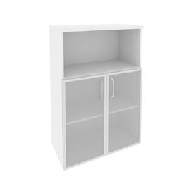 Офисная мебель Onix Шкаф средний широкий O.ST-2.2 R Белый бриллиант 800x420x1207