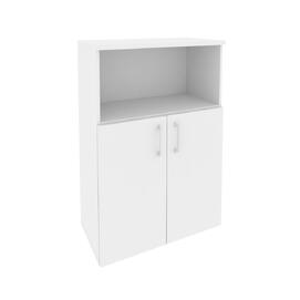 Офисная мебель Onix Шкаф средний широкий O.ST-2.1 Белый бриллиант 800x420x1207