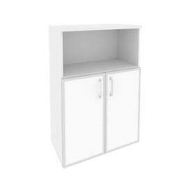 Офисная мебель Onix Шкаф средний широкий O.ST-2.2 R white Белый бриллиант 800x420x1207