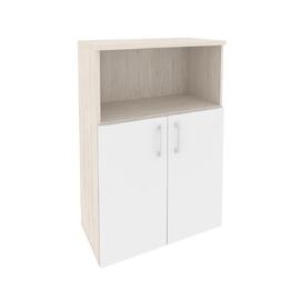 Офисная мебель Onix Шкаф средний широкий O.ST-2.1 Денвер светлый/Белый бриллиант 800x420x1207