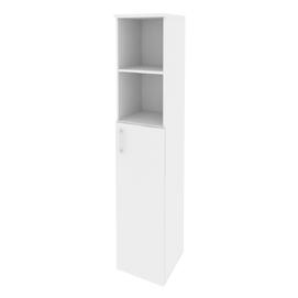 Офисная мебель Onix Шкаф высокий узкий правый O.SU-1.6 (R) Белый бриллиант 400x420x1977