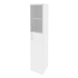 Офисная мебель Onix Шкаф высокий узкий правый O.SU-1.7 R (R) Белый бриллиант 400x420x1977