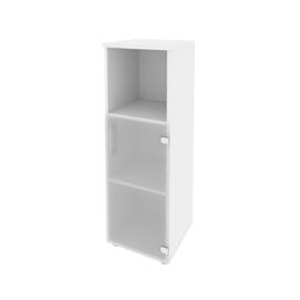 Офисная мебель Onix Шкаф средний узкий правый O.SU-2.2 (R) Белый бриллиант 400x420x1207
