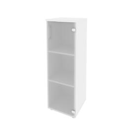 Офисная мебель Onix Шкаф средний узкий правый O.SU-2.4 (R) Белый бриллиант 400x420x1207