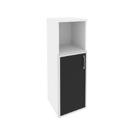 Офисная мебель Onix Шкаф средний узкий левый O.SU-2.2 R (L) black Белый бриллиант 400x420x1207