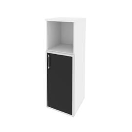 Офисная мебель Onix Шкаф средний узкий правый O.SU-2.2 R (R) black Белый бриллиант 400x420x1207