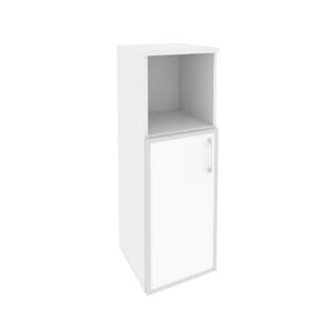 Офисная мебель Onix Шкаф средний узкий левый O.SU-2.2 R (L) white Тиквуд светлый 400x420x1207