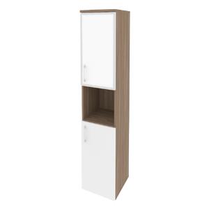 Офисная мебель Onix Шкаф высокий узкий правый O.SU-1.4 R (R) white Денвер светлый 400x420x1977