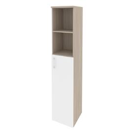 Офисная мебель Onix Шкаф высокий узкий правый O.SU-1.6 (R) Дуб аттик/Белый бриллиант 400x420x1977