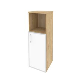 Офисная мебель Onix Шкаф средний узкий правый O.SU-2.2 R (R) white Тиквуд светлый 400x420x1207