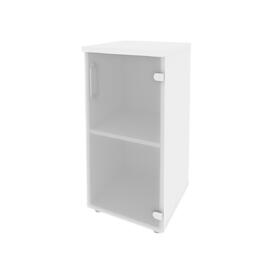 Офисная мебель Onix Шкаф низкий узкий правый O.SU-3.2 (R) Белый бриллиант 400x420x823