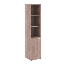 Офисная мебель Wave Шкаф-колонка с глухой малой дверью и топом WHC 42.5(L) Дуб Сонома 432х432х1949