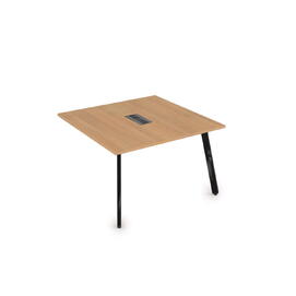 Офисная мебель Arredo Стол системы Бенч, переговорный - конечный 10СПК.129 Romano/Черный глянец 1400x1200x750